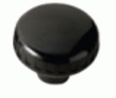 black steel round lever knob